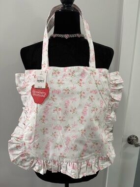 Tote Strawberry Shortcake Floral Ruffle - Pink & White NWT washable